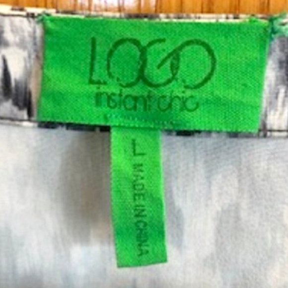 LOGO Lori Goldstein Instant Chic Dress Leopard Animal Print Sz: L - Picture 7 of 7